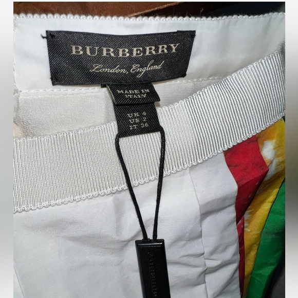 NWT Burberry Morlaix Rainbow Striped Skirt - Picture 8 of 8